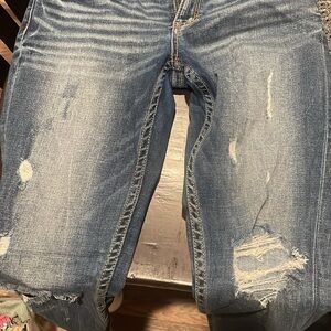 BKE Stella Distressed Blue Jeans